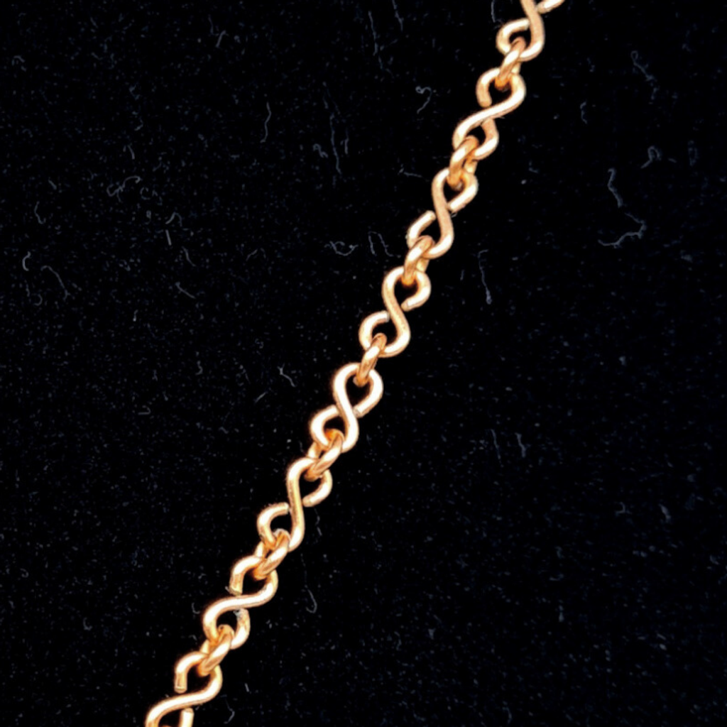 Copper Chain with Gemstone Pendant - Minimalist