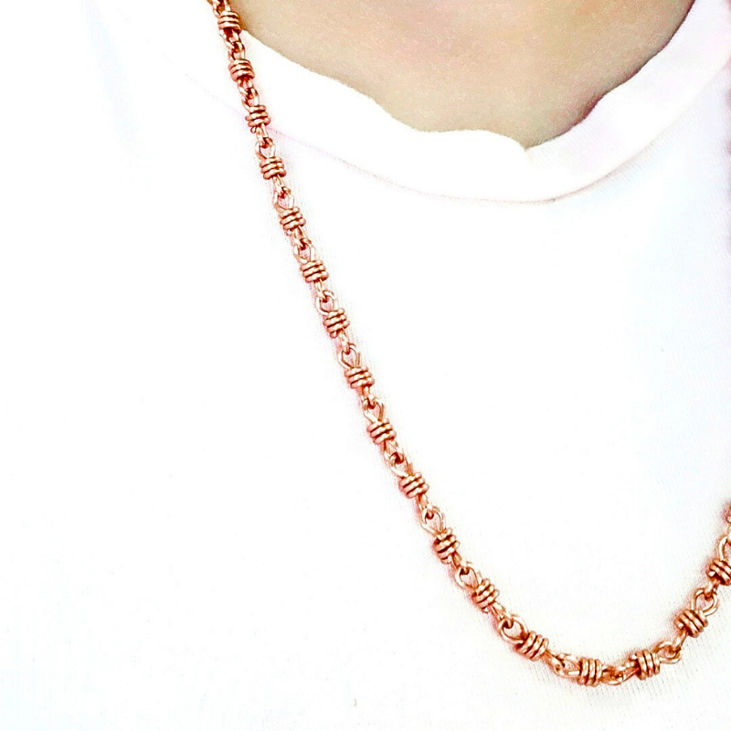 Hypoallergenic Pure Copper Twist Chain Necklace (3mm)