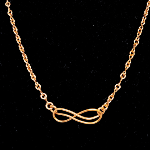 Infinity Necklace with Copper Chain