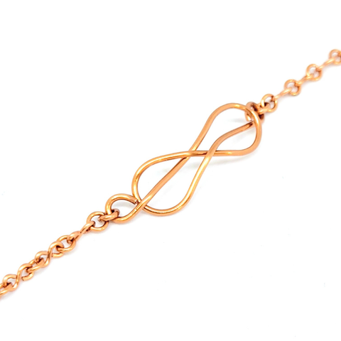 Infinity Necklace with Copper Chain