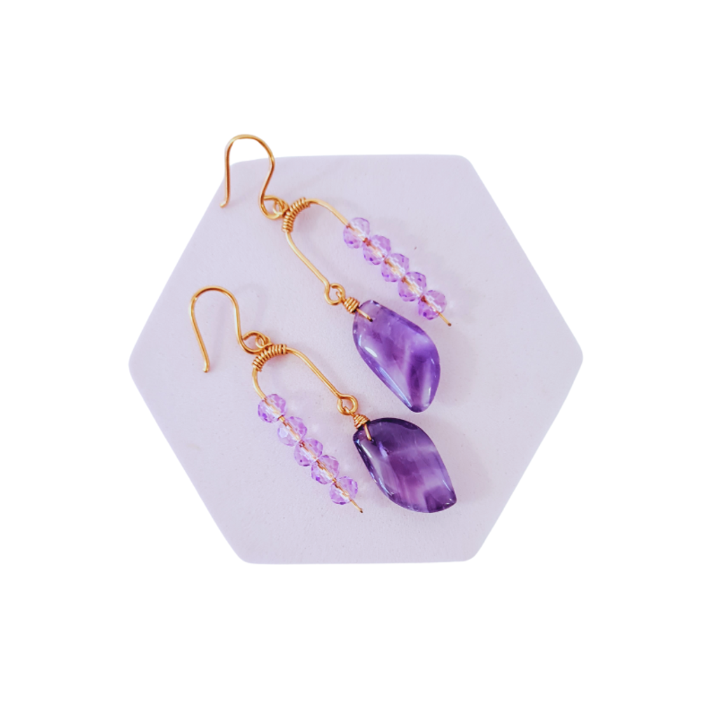 Amethyst Geometry Earrings