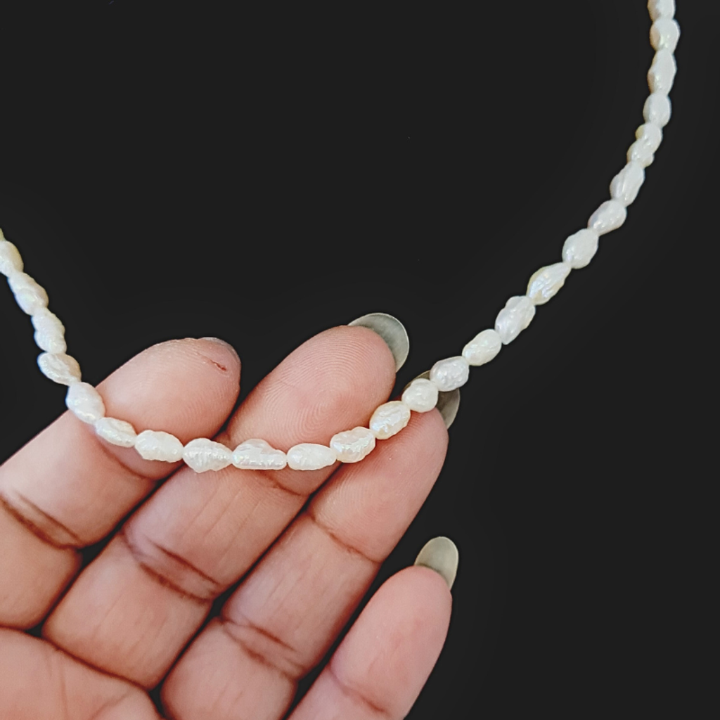 New Yorker Freshwater Rice Pearl Necklace