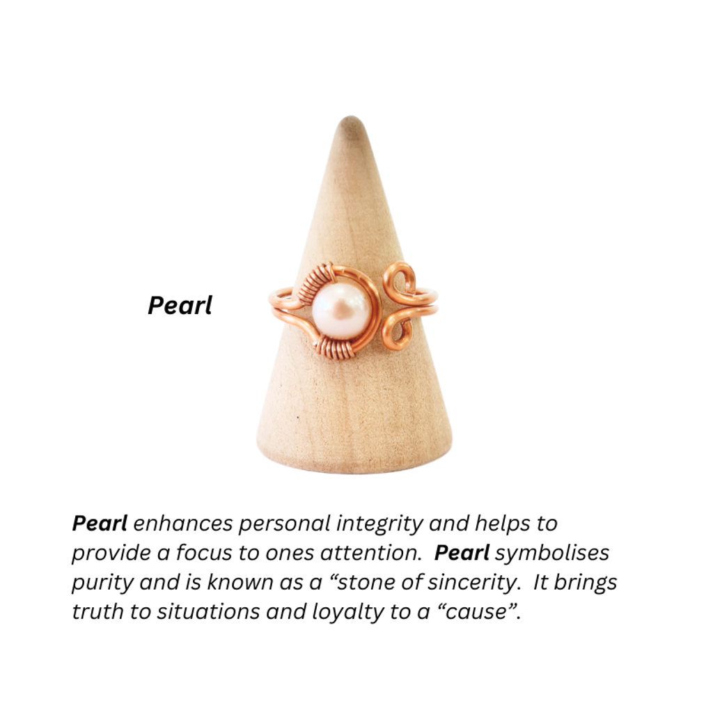 Adjustable Ring with Pearl
