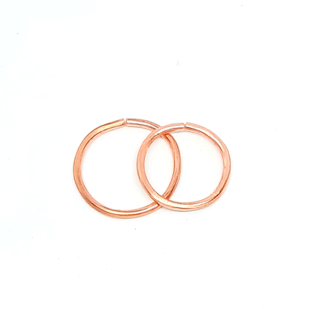 Bare Copper Single Band Ring - Minimalist - Unisex