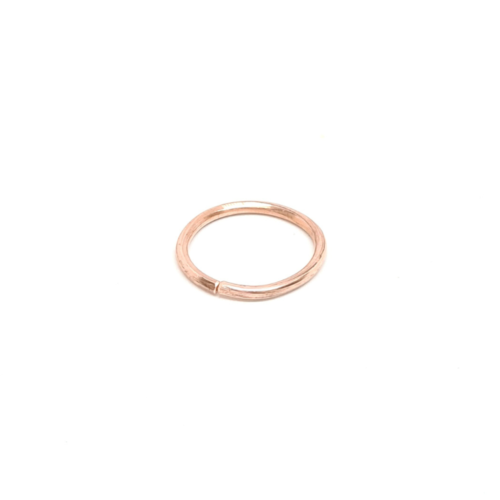 Bare Copper Single Band Ring - Minimalist - Unisex