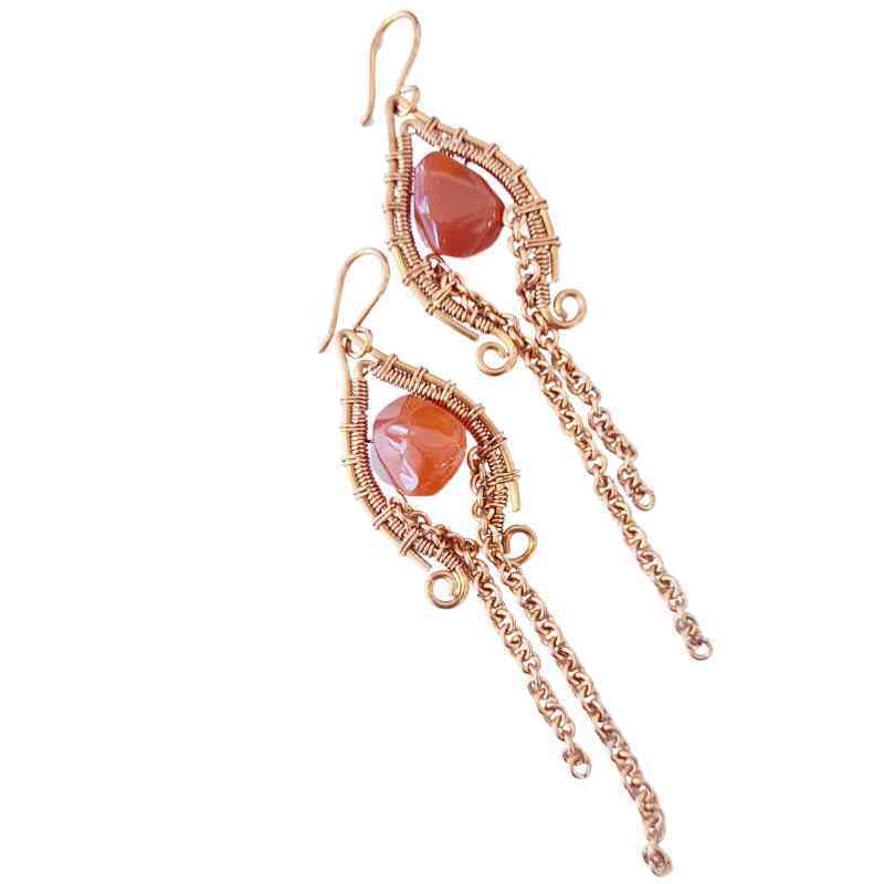Carnelian Droplet Earrings