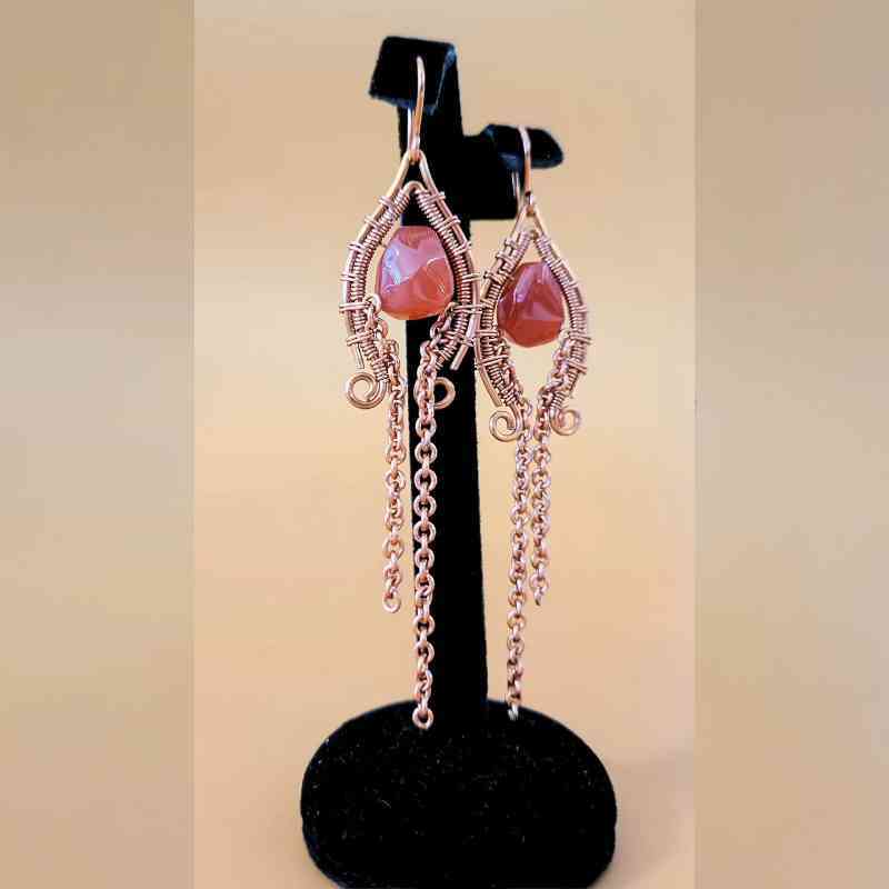Carnelian Droplet Earrings