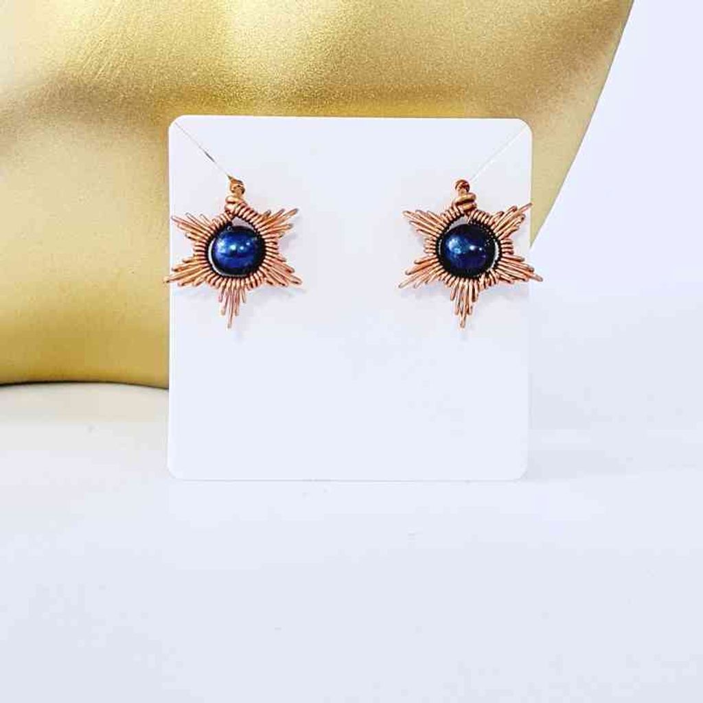 Black Freshwater Pearl Necklace & Sunburst Stud Earrings GIFT Set