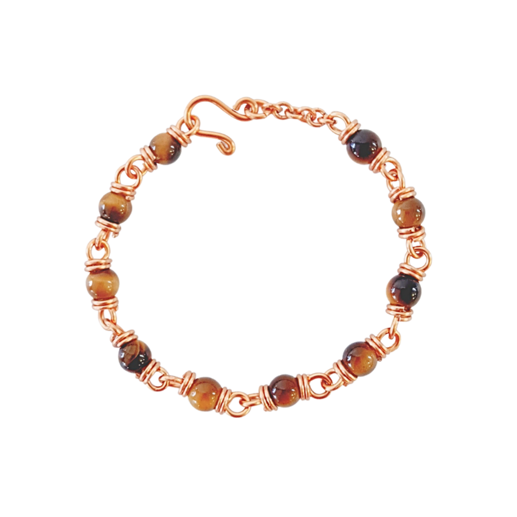 Copper Bracelet featuring Tiger Eye