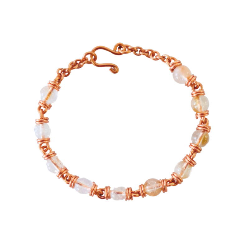 Copper Bracelet featuring Citrine