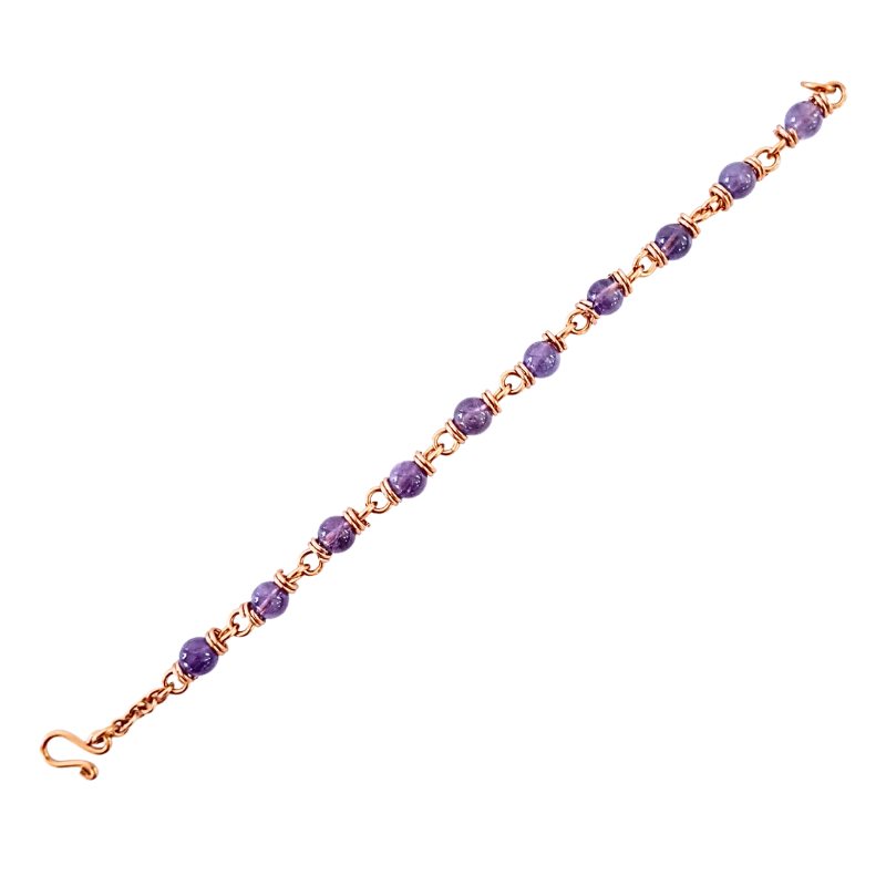 Copper Bracelet featuring Amethyst
