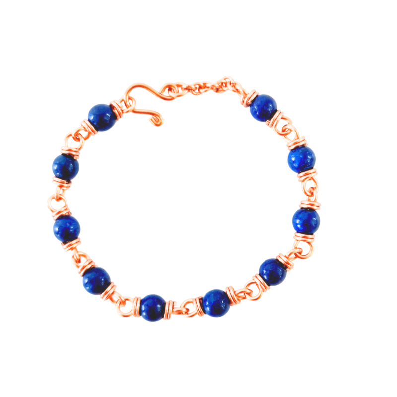 Copper Bracelet featuring Lapis Lazuli