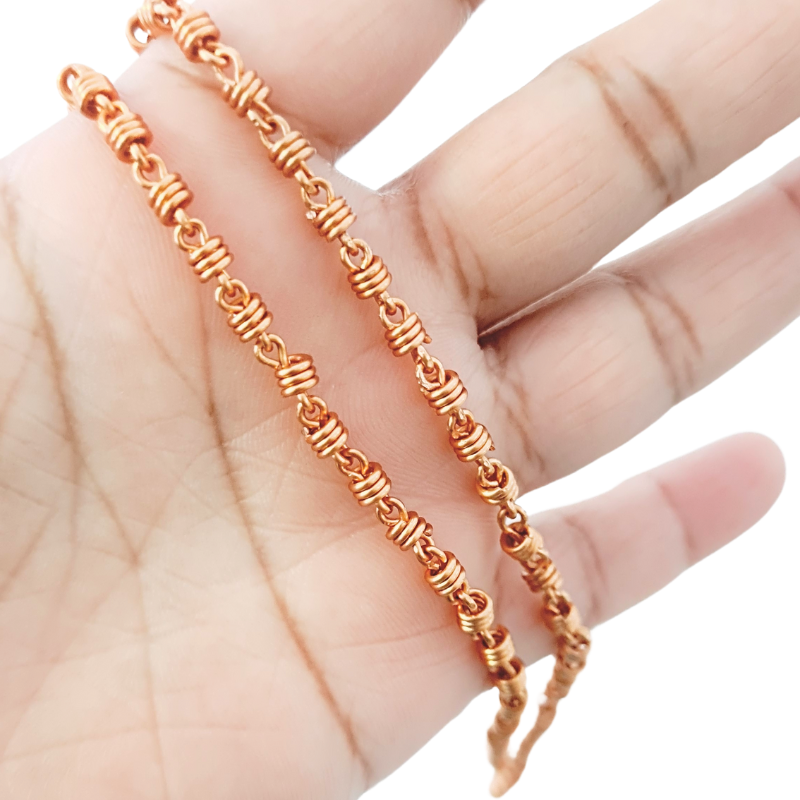 Copper Twist Chain Necklace (3mm)