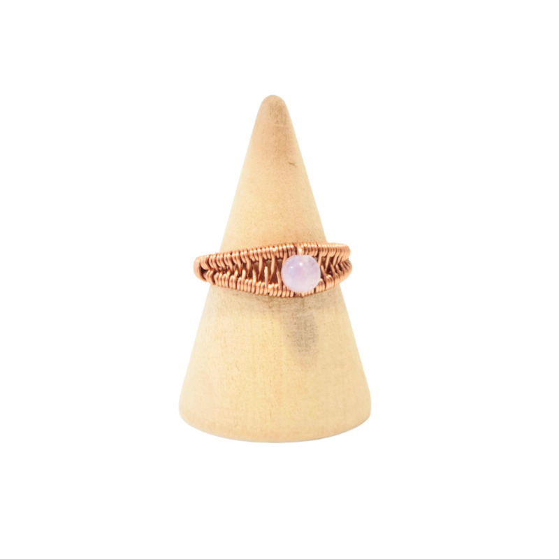 Copper Ring featuring Amethyst - Unisex