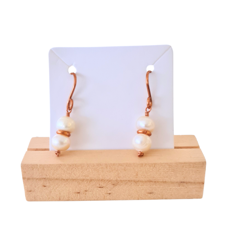 Copper Earrings featuring Gemstones