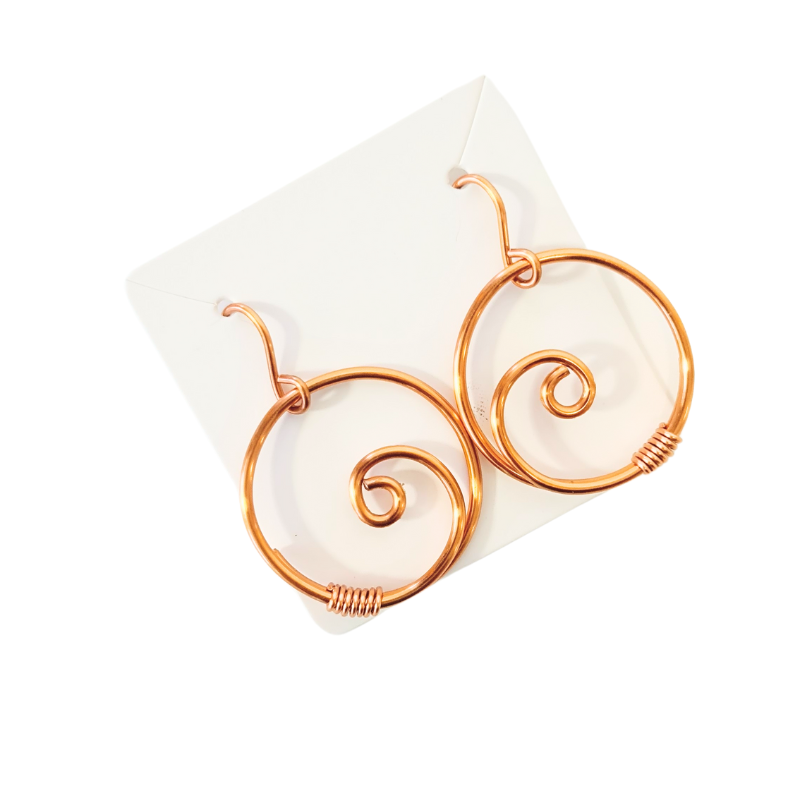 Copper Earrings - Plain Hoops