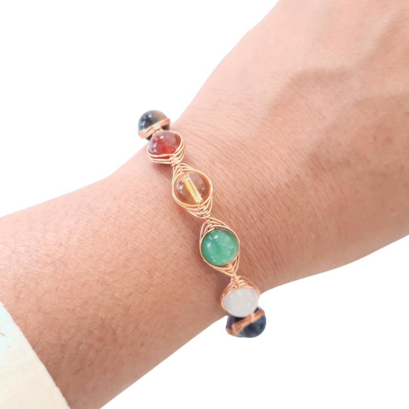 Eye Chakra Healing Copper Bangle