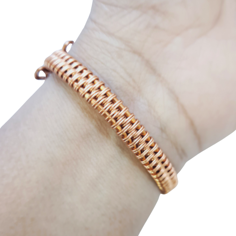 Copper Bangle with Lapis Lazuli