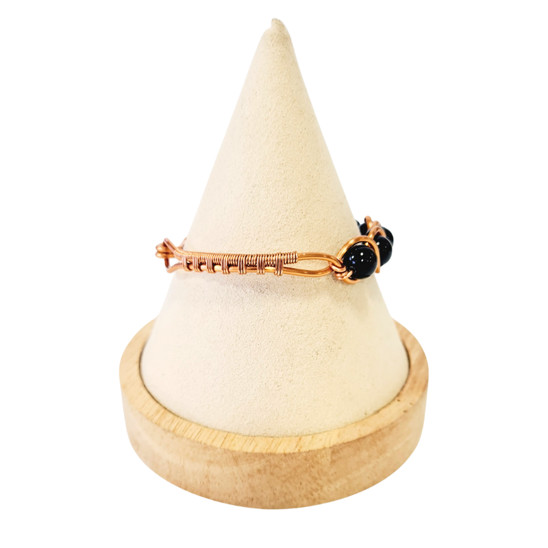 Copper Bangle with Quartz