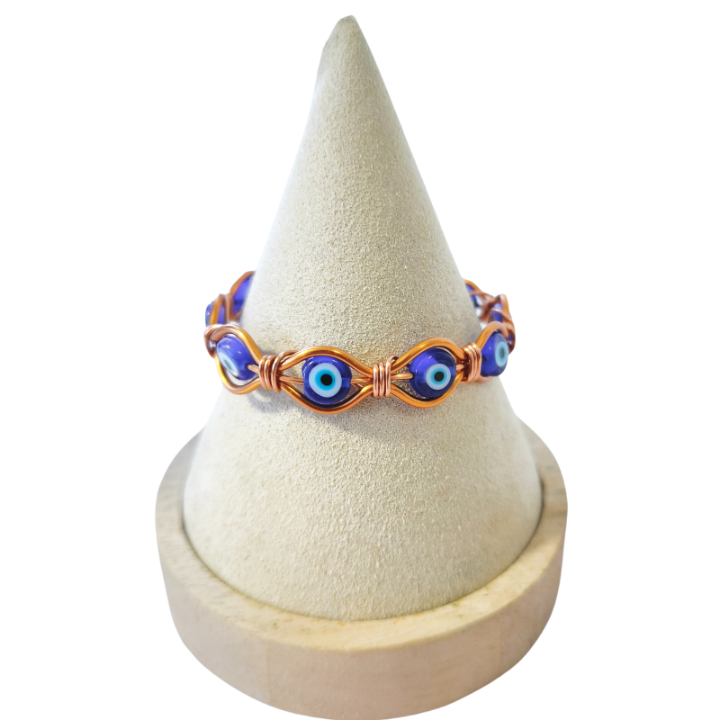 Evil Eye Protection Copper Bangle