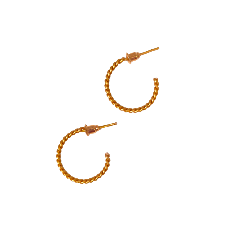 Twisted Hoop - Copper Earrings