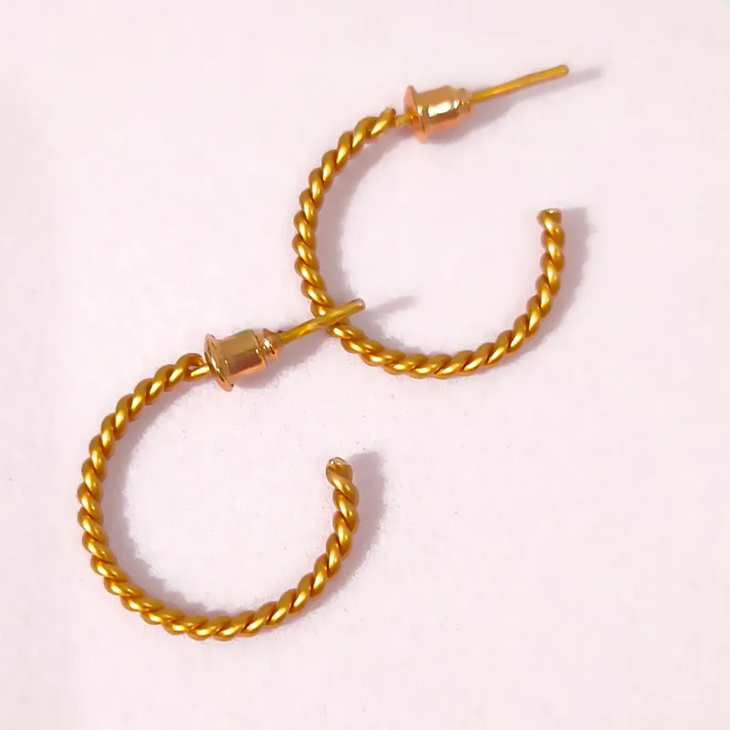 Twisted Hoop - Copper Earrings