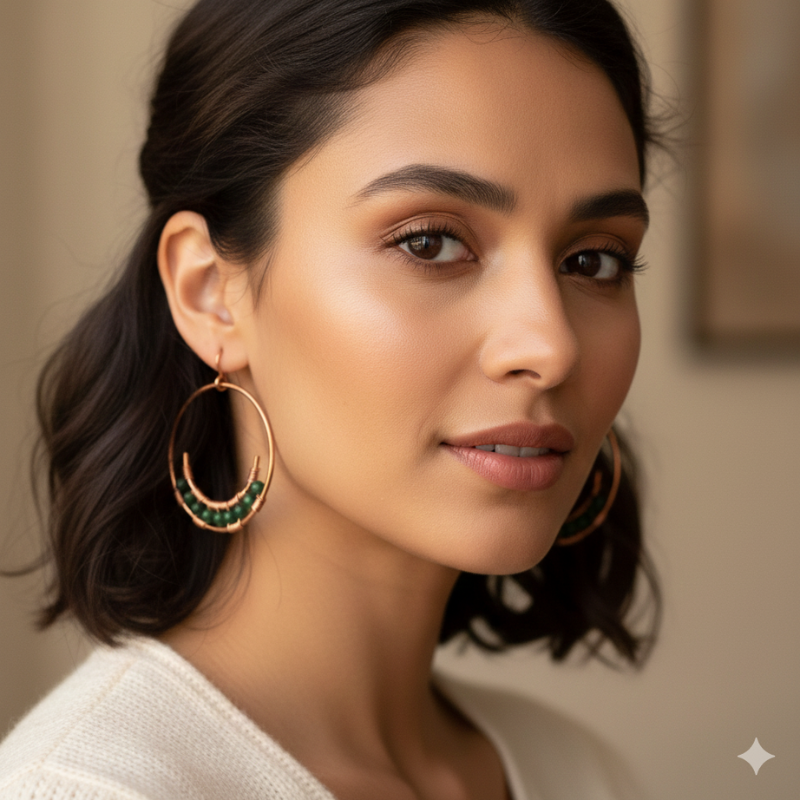 Copper Hoop Earrings