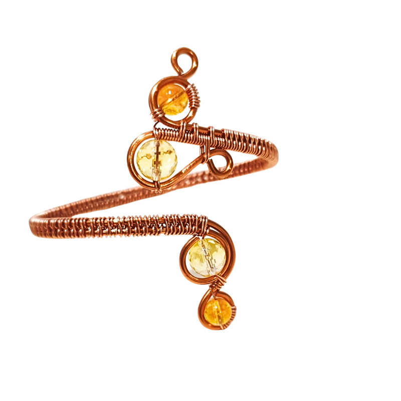 Sway Copper Bangle with Citrine