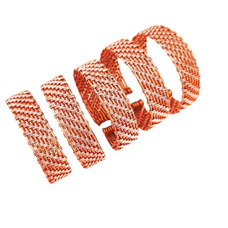 Woven Unisex Cuff Copper Bangle