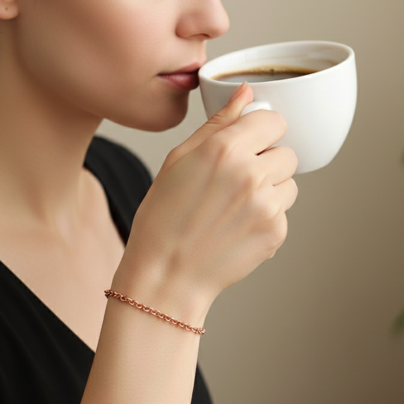 Adjustable Hypoallergenic Pure Copper ROLO Bracelet - Minimalist Unisex Design