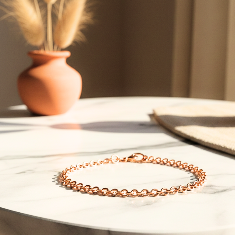 Adjustable Hypoallergenic Pure Copper ROLO Bracelet - Minimalist Unisex Design