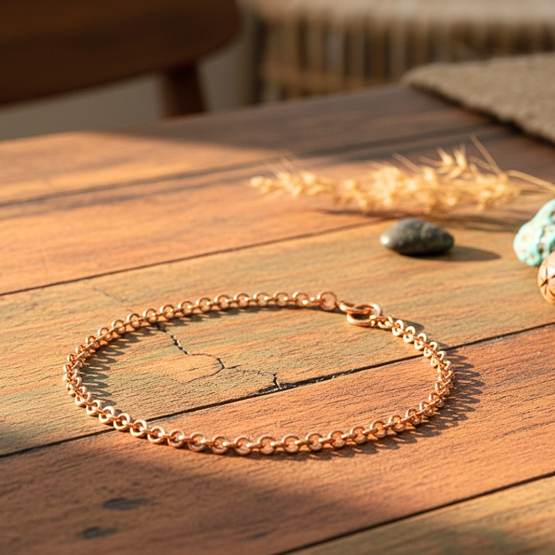 Adjustable Hypoallergenic Pure Copper ROLO Bracelet - Minimalist Unisex Design