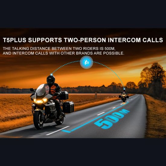Tnicer T5 Plus Bluetooth Intercom (Upgraded Version) | Bikers Stop Rawang | Kedai Helmet Ansuran