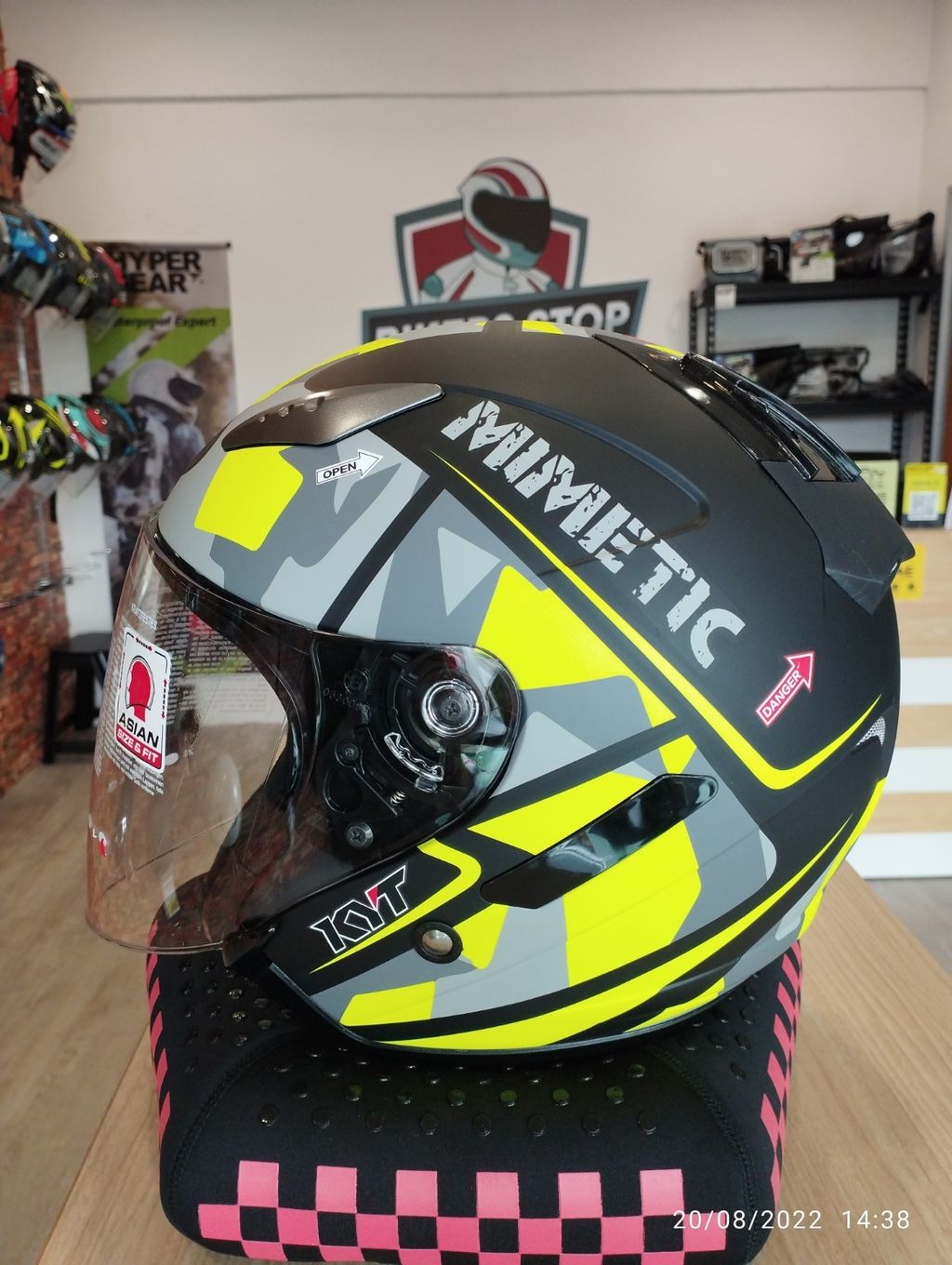 KYT Helmet HELLCAT Mimetic Yellow Bikers Stop Rawang Kedai