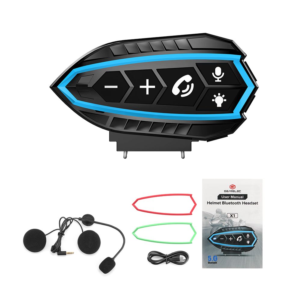 Motorcycle-Helmet-Headset-Bluetooth-5-0-EDR-3PCS-Replace-Frame-Wireless-Headphones-Earphones-IP67-Waterproof-Roise