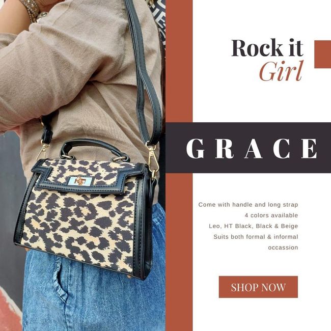 Beg.cantikk | BAG WITH CUSTOM NAME - Grace Series