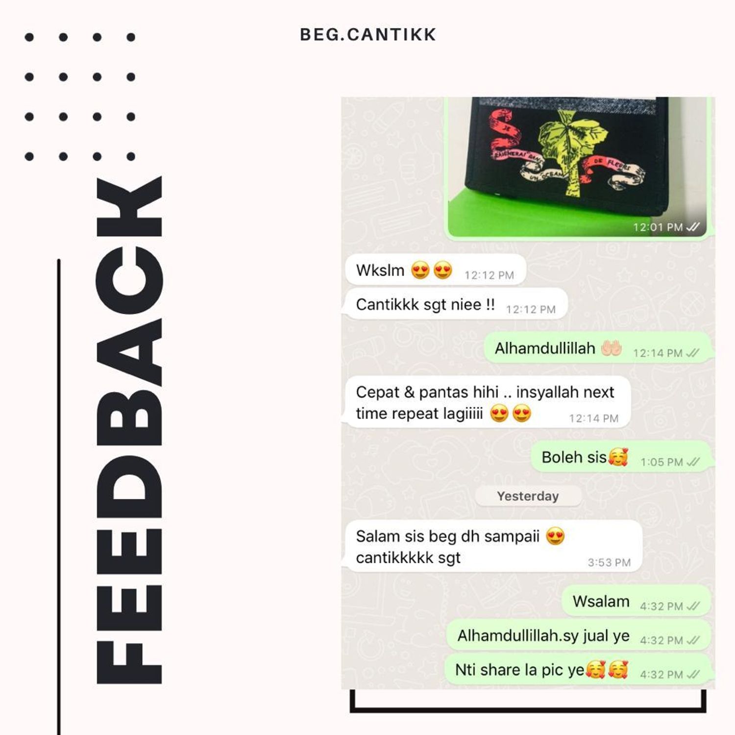 Beg.cantikk - Customer Feedback