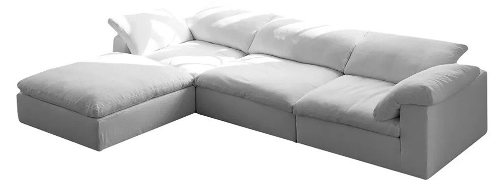 nottisofa modular sofa white fabric cushion