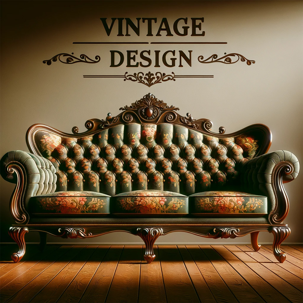 vintage design sofa