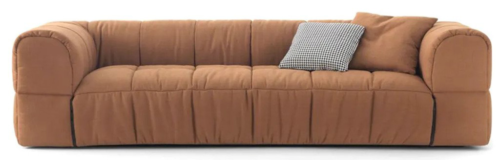 Torromanu box cubical shaped designer 3 seater fabric cushion sofa