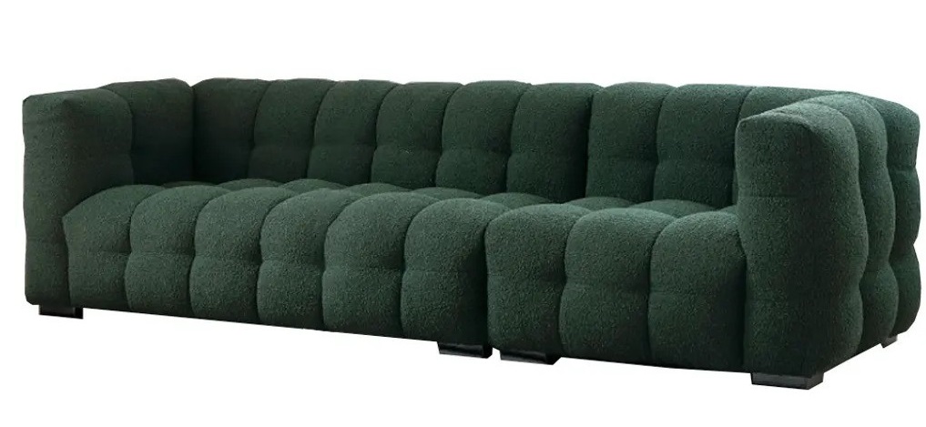 dark green mid century sofa with iconic shape