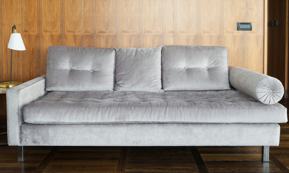 Soft grey modern sofa bed