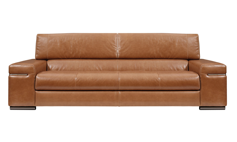 Modern track arm leather sofa