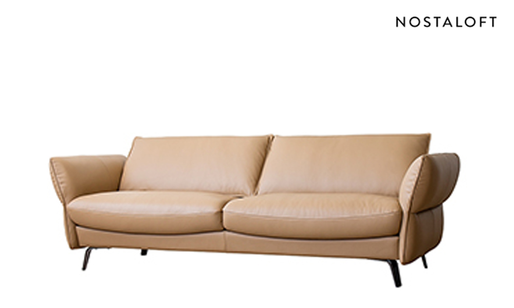 Nostaloft the Florence Sofa soft brown leather sofa