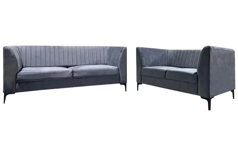 NOTTI NTSF5 Edward Style 2+3 Seater Velvet Fabric Sofa