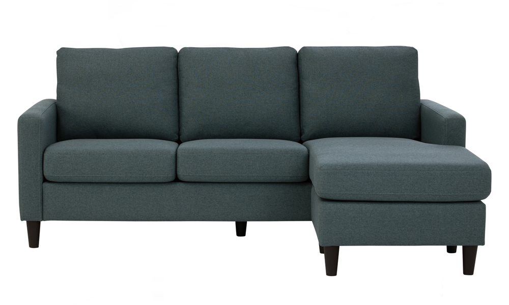 Tekkashop FDSF3084DGY Contemporary Style MDF + LVL + Plywood Frame 3 Seater L Shaped Sofa in Nile Green