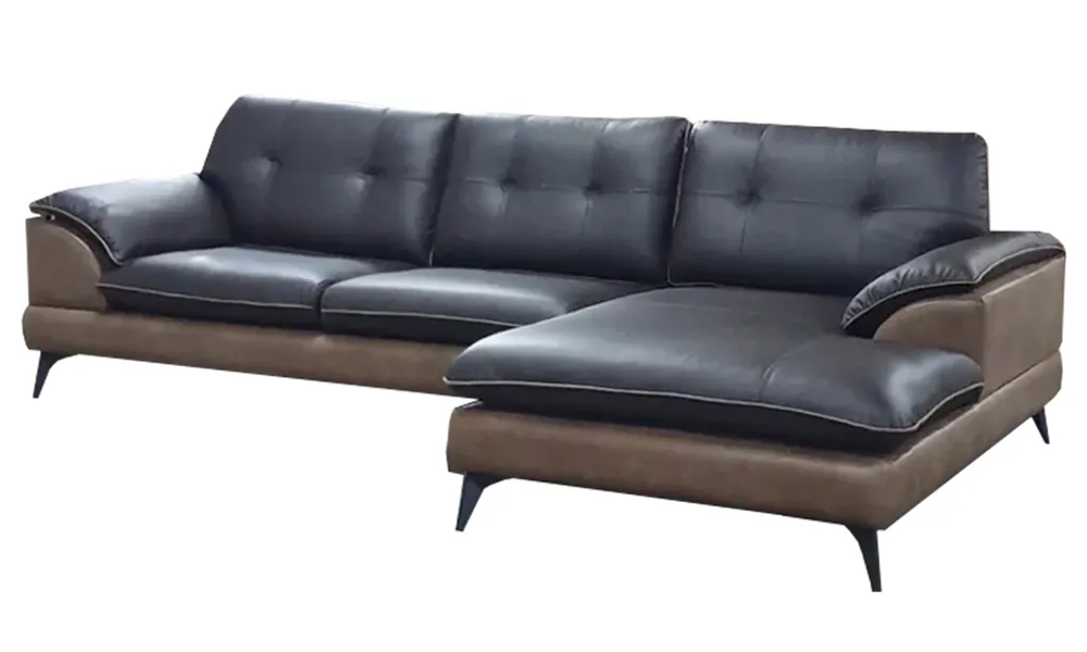 NOTTI NTSF383 Mandy Home Inspired Style PU Leather Pillow Shaped Cushion Corner L Shape Sofa