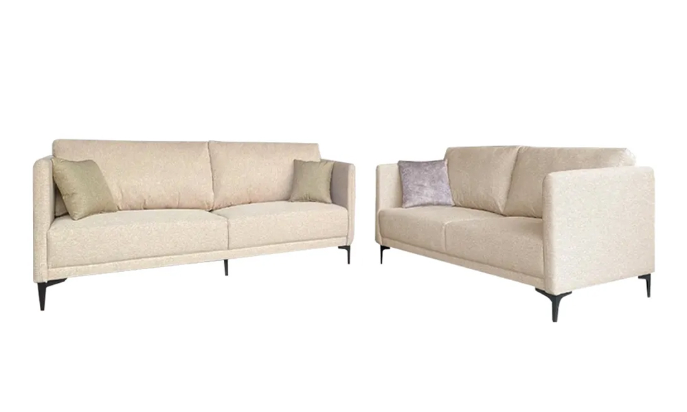 Modern Minimalist 2+3-Seater Sofa in White