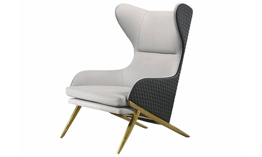 Scandinavian Style 1-Seater Lounge Chair in White