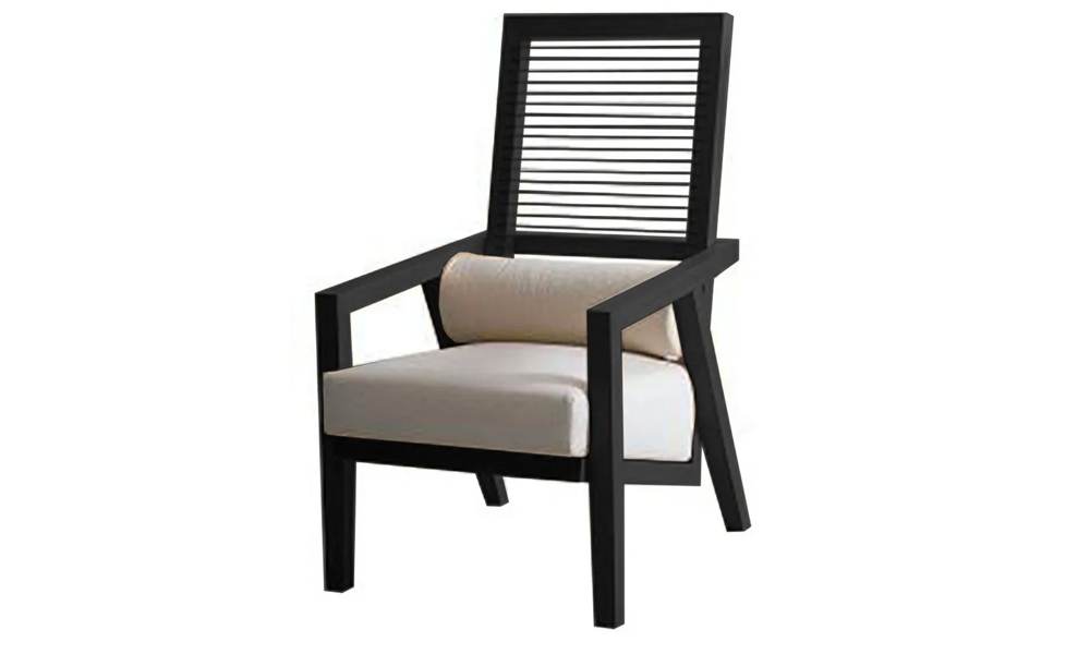 Classic Relaxing Wood Single-seat Chair in Black